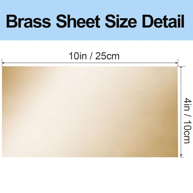 Tsmhisd ورقة نحاسية، شريحة نحاسية، صفائح معدنية، 10" طول × 4" عرض × 0.010" سمك، لوحة نحاسية، 6 قطع - Image 3